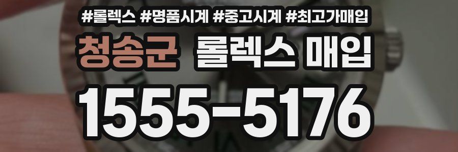 청송군 롤렉스 매입