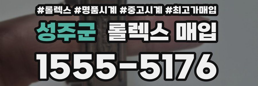 성주군 롤렉스 매입