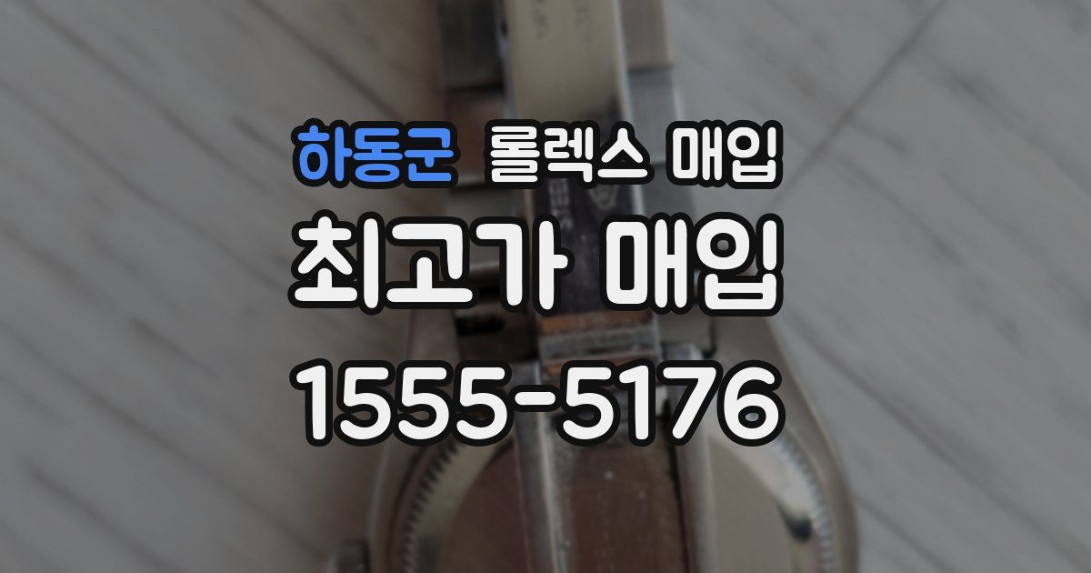 하동군 롤렉스 매입
