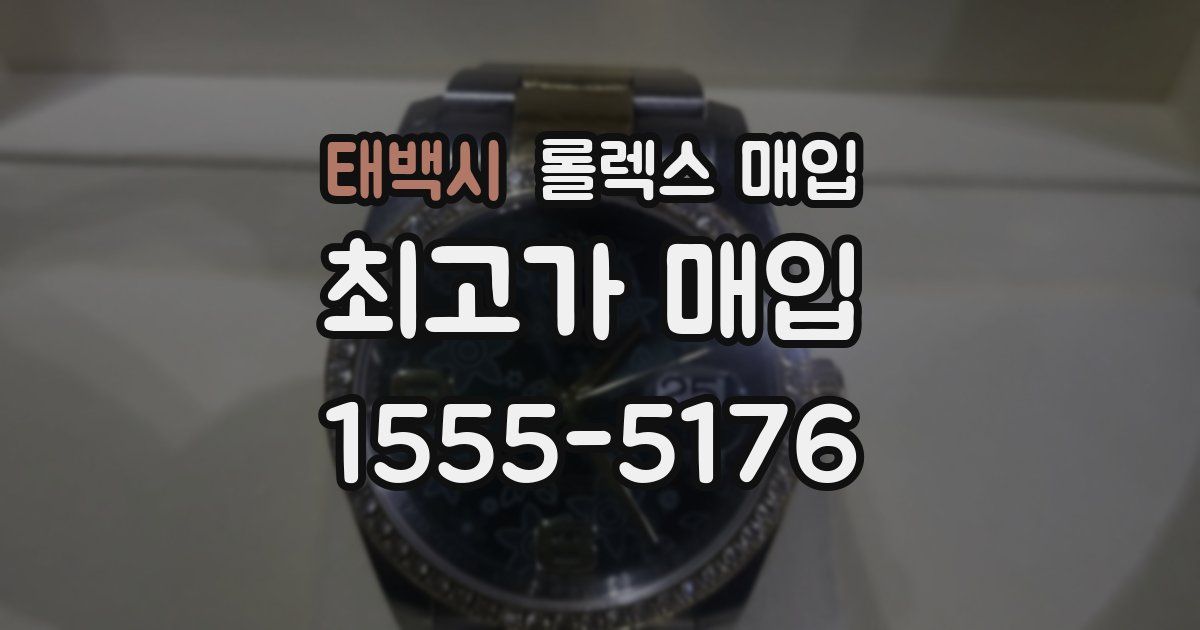 태백시 롤렉스 매입