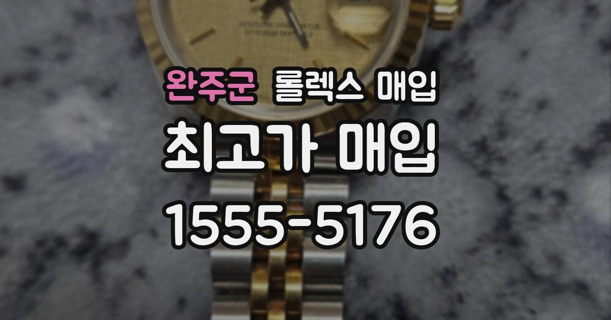 완주군 롤렉스 매입