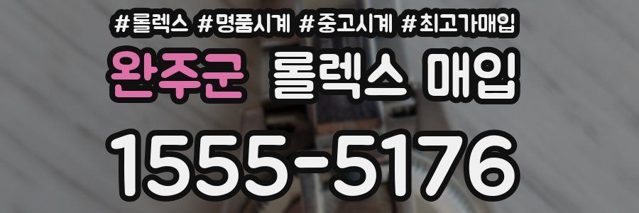 완주군 롤렉스 매입