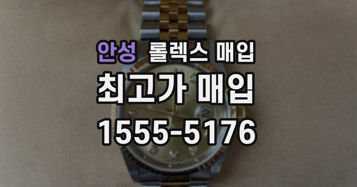 안성 롤렉스 매입