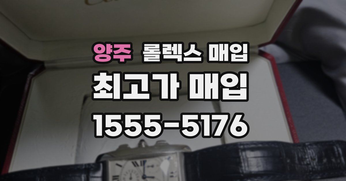 양주 롤렉스 매입