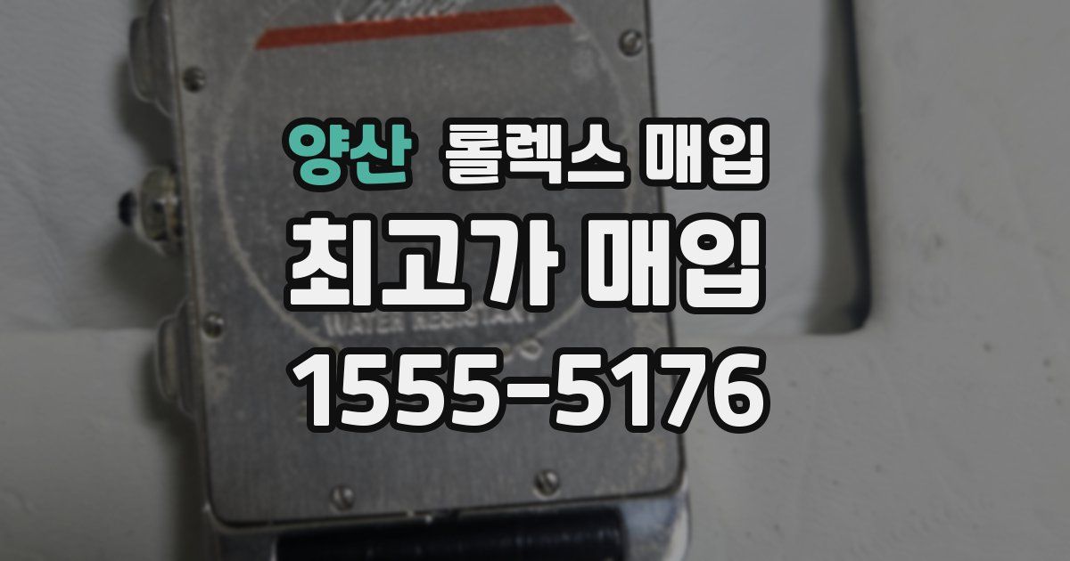 양산 롤렉스 매입