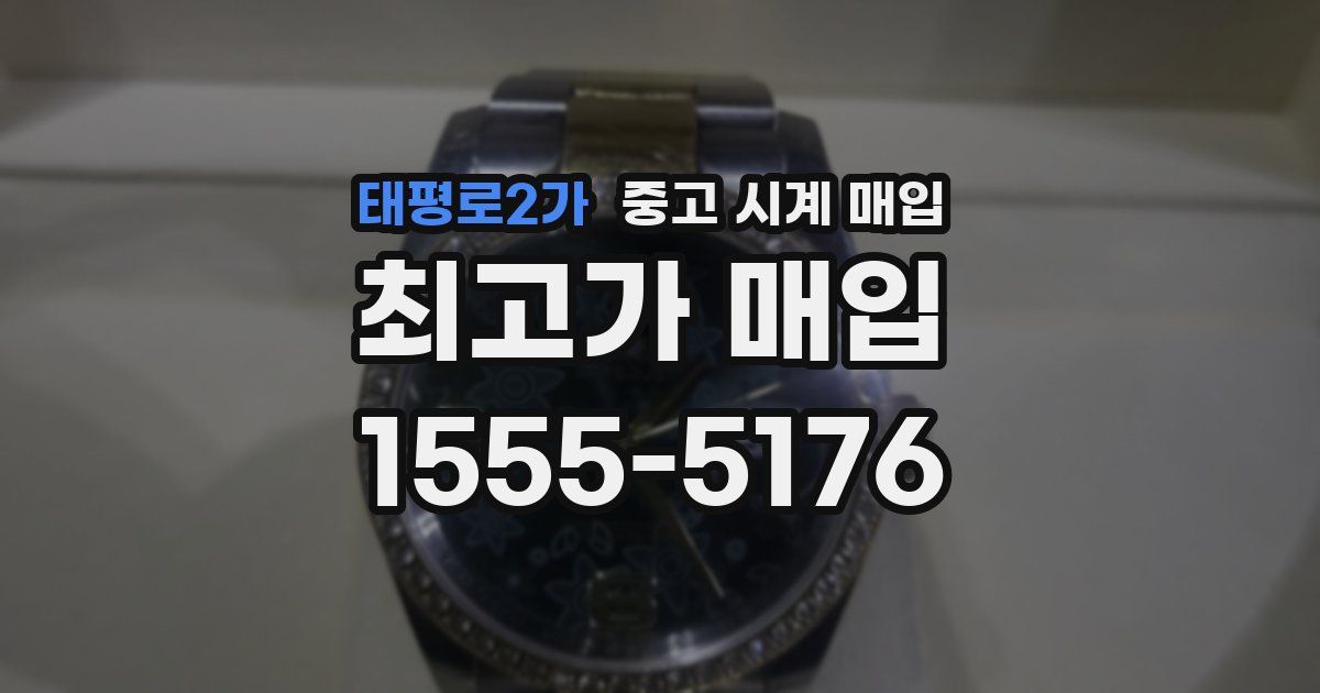 태평로2가 중고 시계 매입