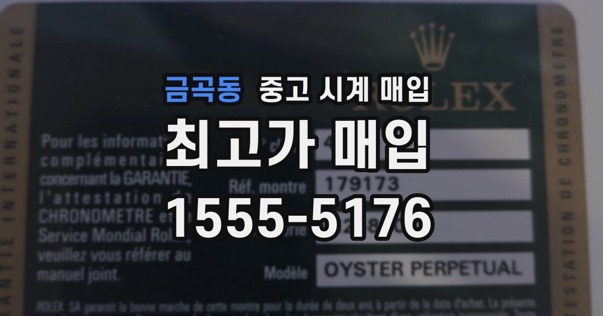 금곡동 중고 시계 매입