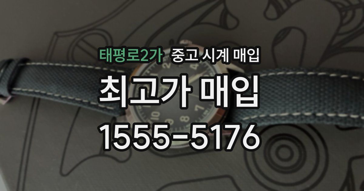 태평로2가 중고 시계 매입