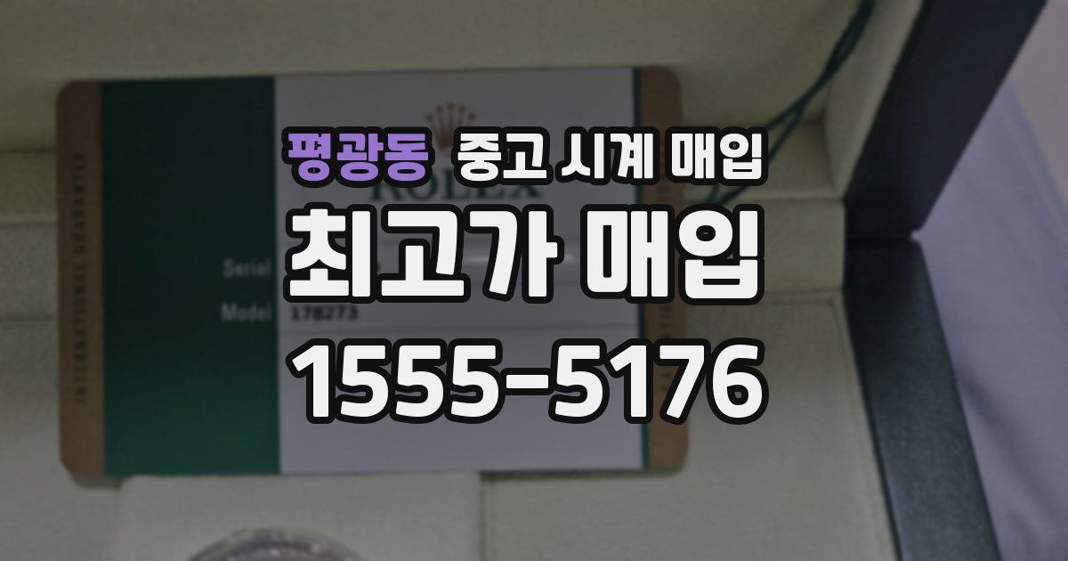 평광동 중고 시계 매입