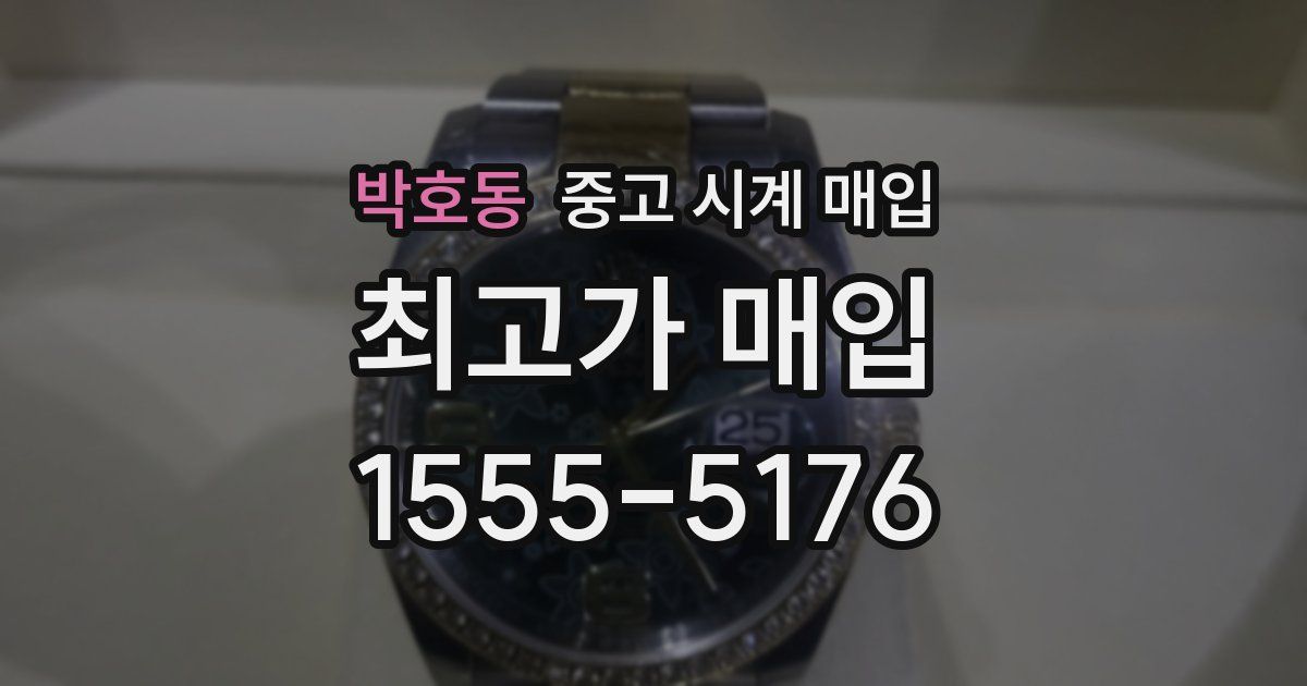 박호동 중고 시계 매입