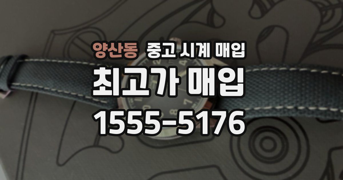 양산동 중고 시계 매입