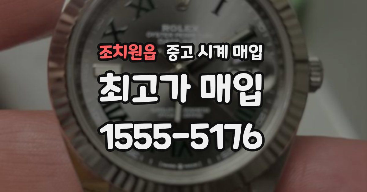 조치원읍 중고 시계 매입