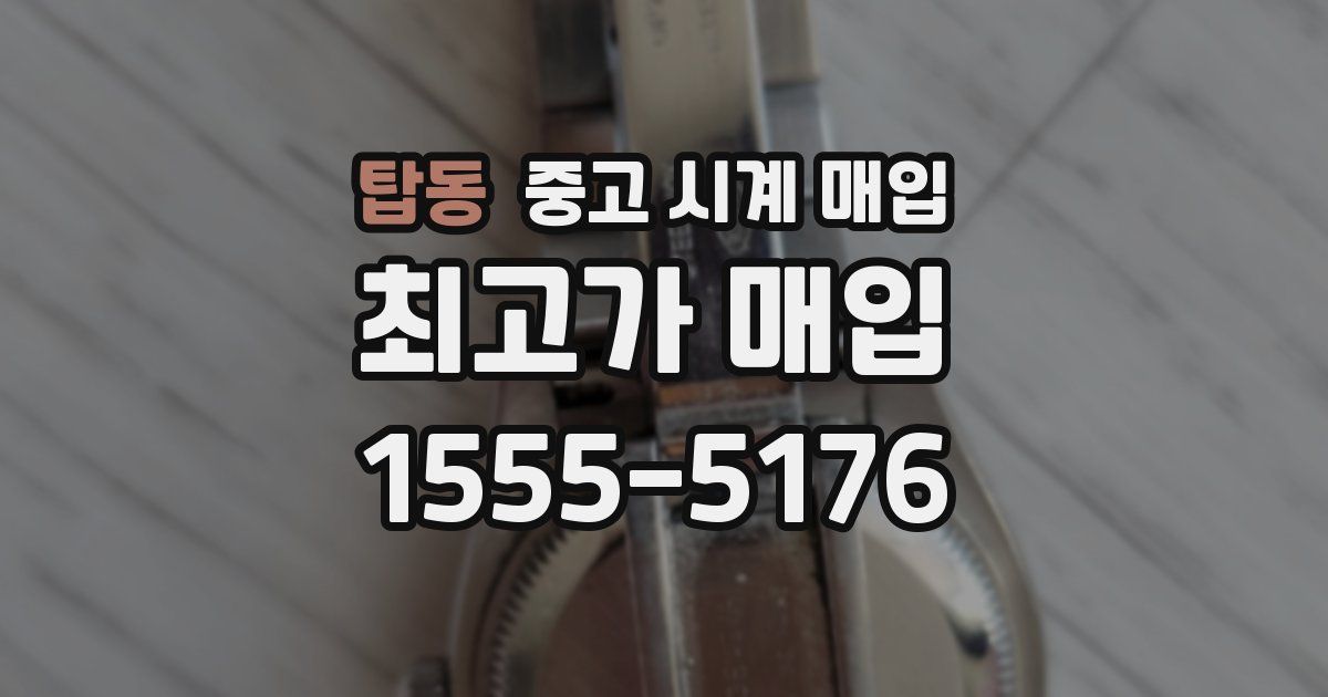 탑동 중고 시계 매입