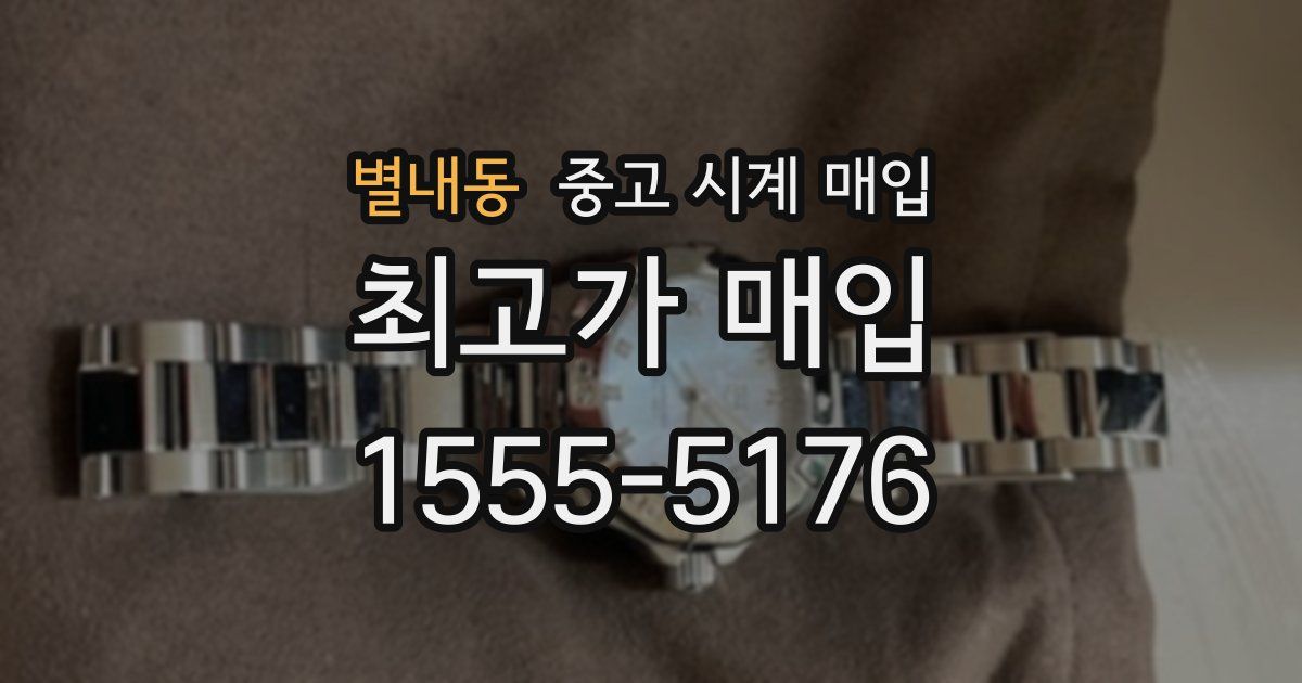 별내동 중고 시계 매입
