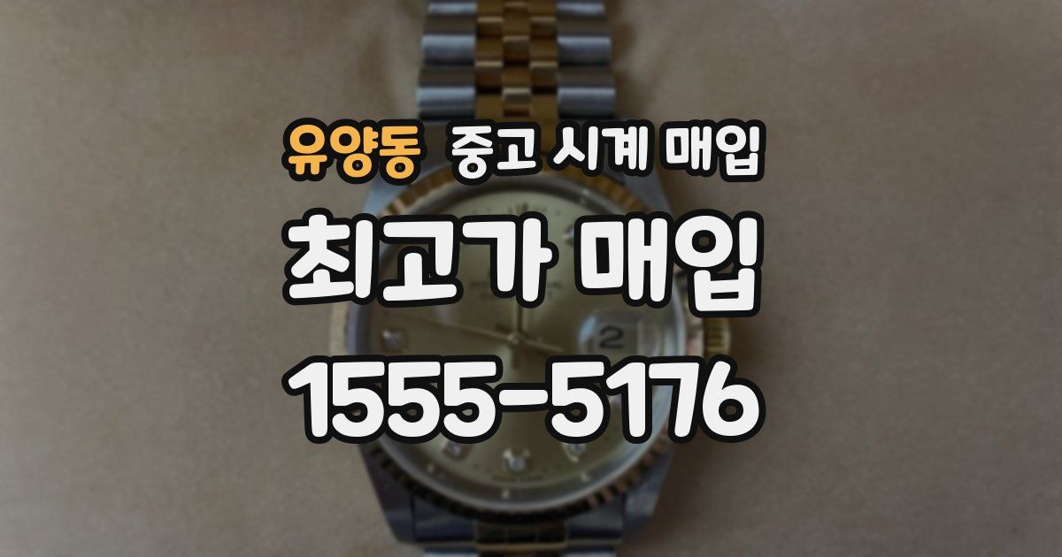 유양동 중고 시계 매입
