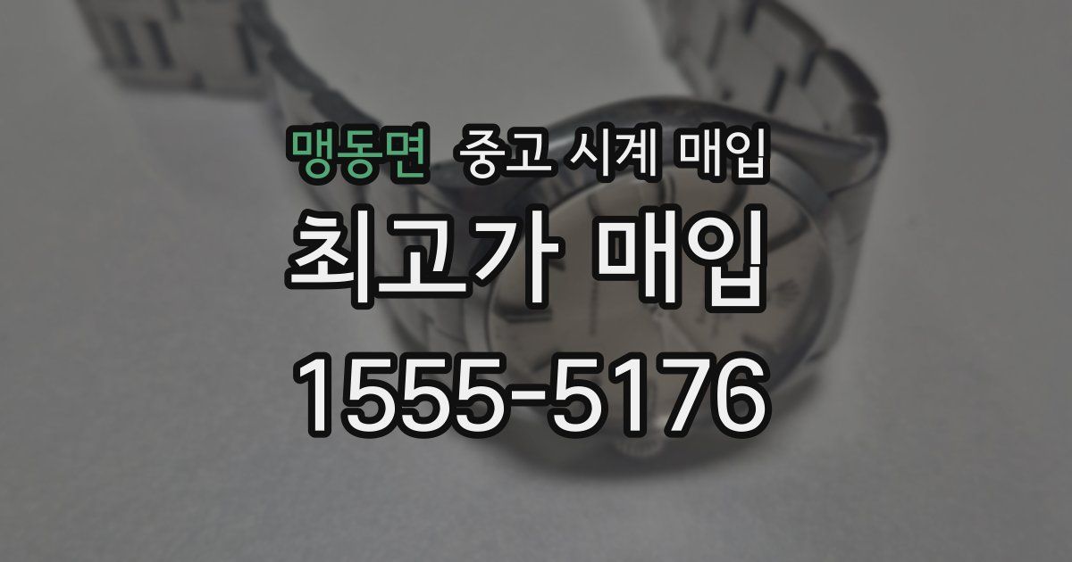 맹동면 중고 시계 매입