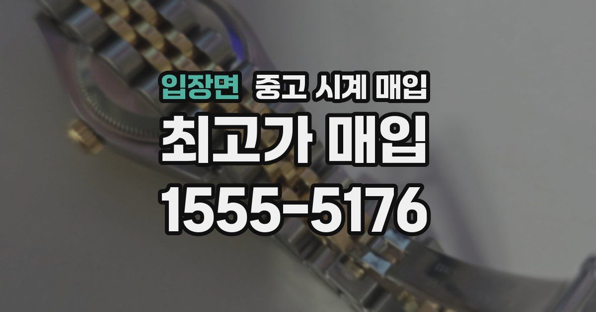 입장면 중고 시계 매입