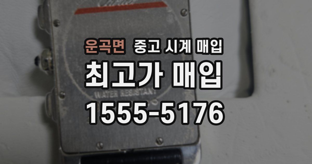 운곡면 중고 시계 매입