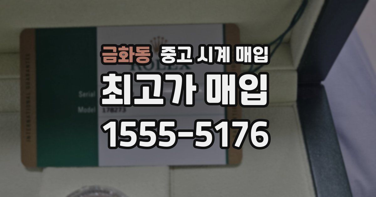 금화동 중고 시계 매입