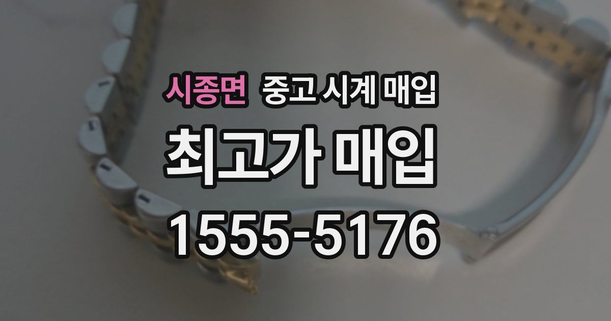 시종면 중고 시계 매입
