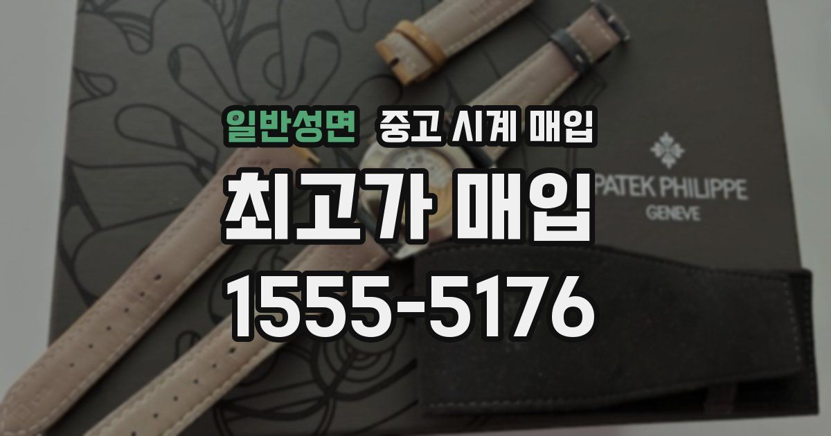 일반성면 중고 시계 매입