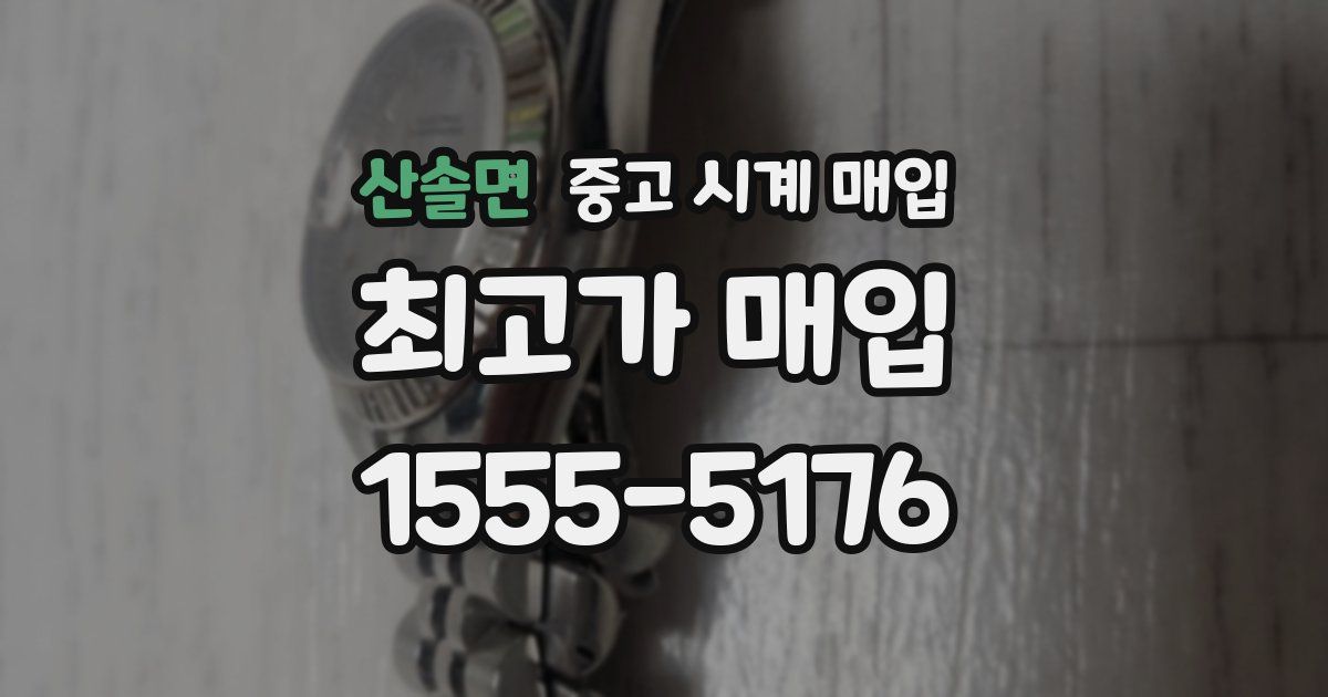 산솔면 중고 시계 매입