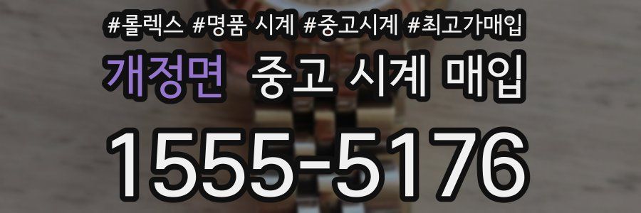 개정면 중고 시계 매입