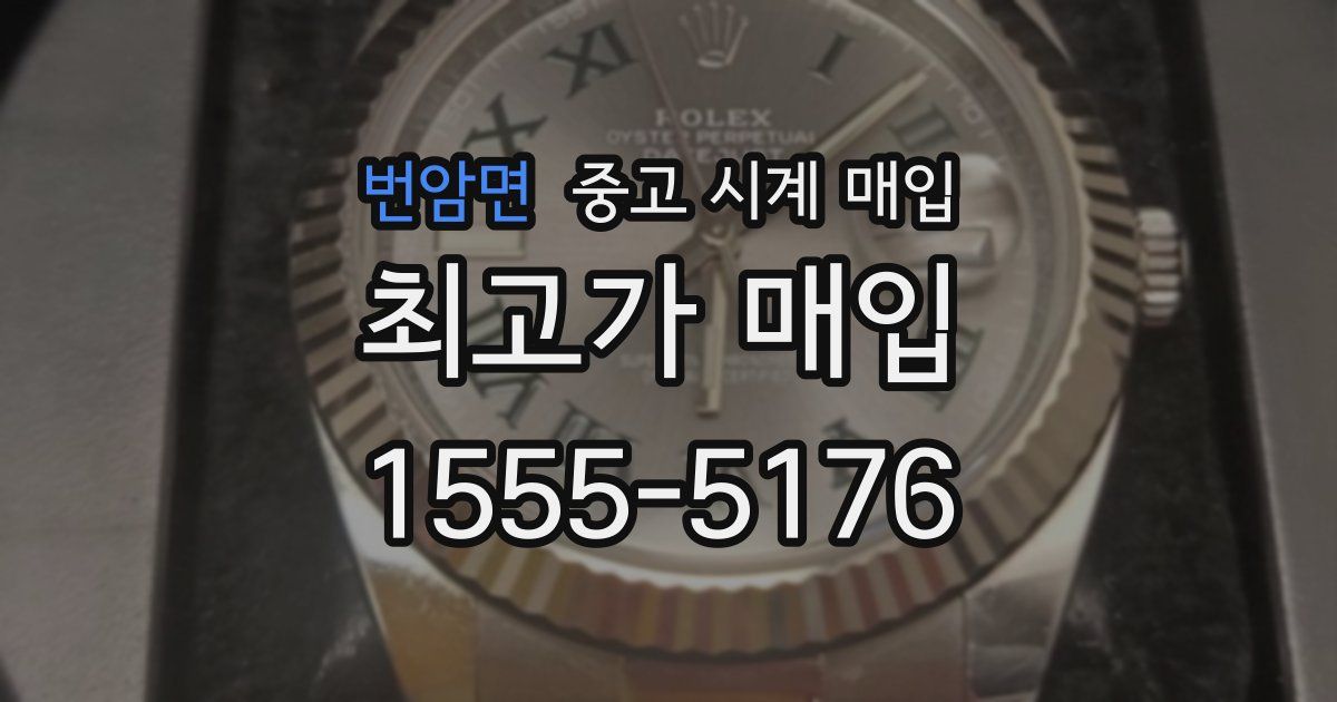 번암면 중고 시계 매입