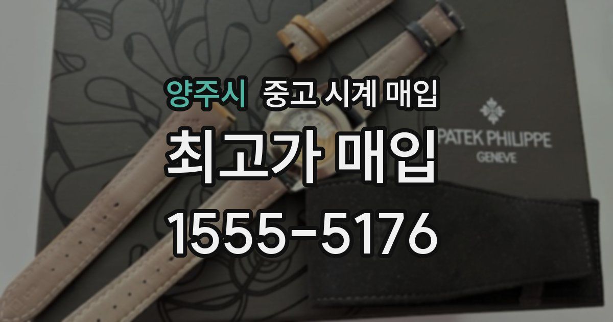 양주시 중고 시계 매입