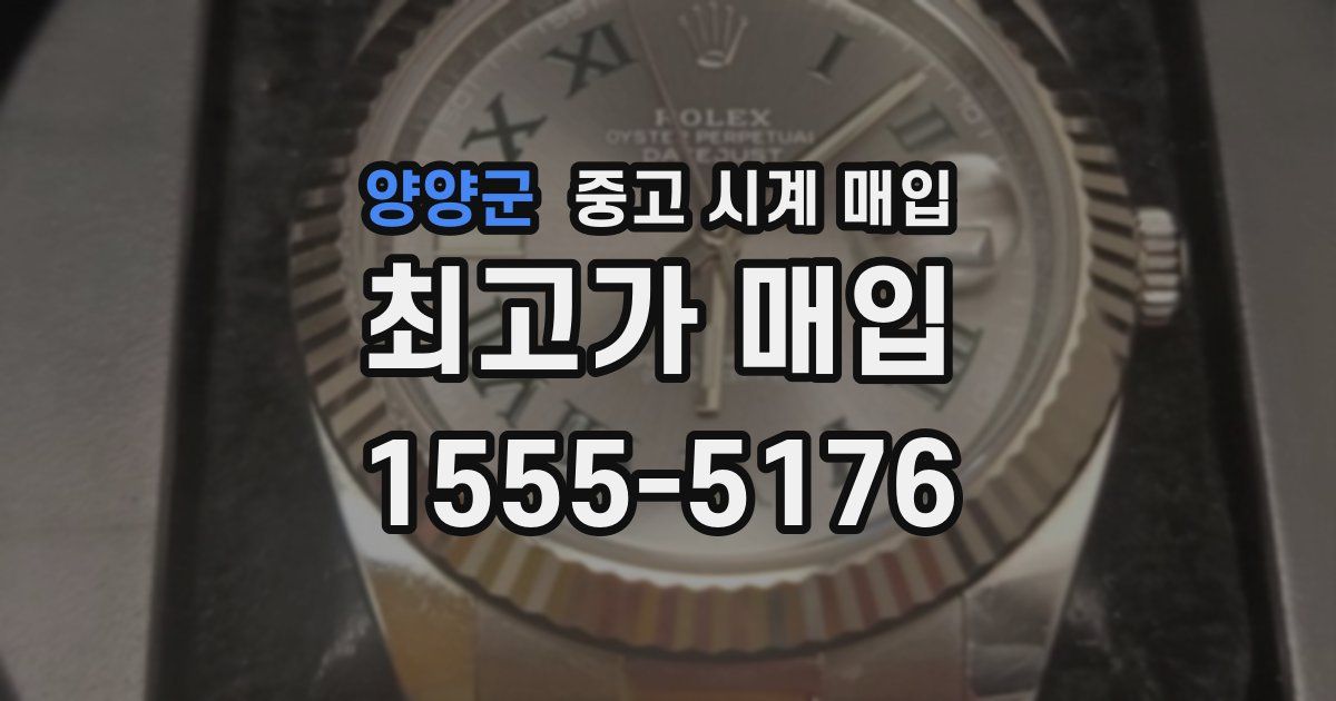 양양군 중고 시계 매입