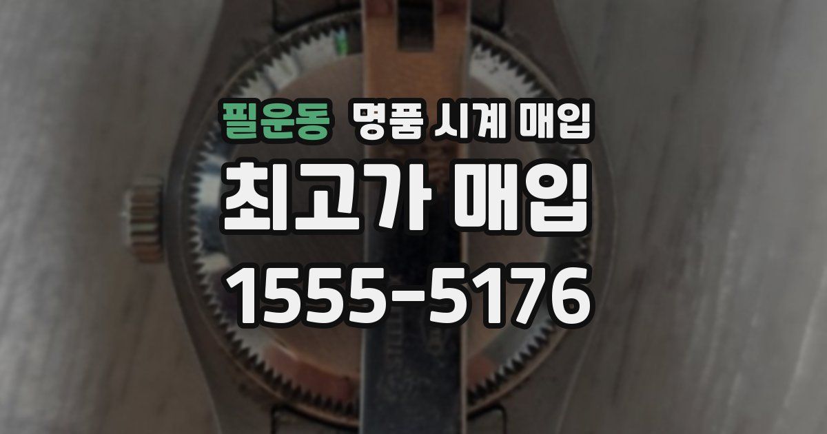 필운동 명품 시계 매입