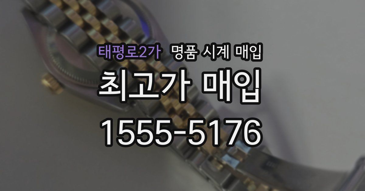 태평로2가 명품 시계 매입