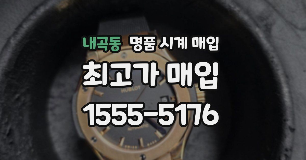 내곡동 명품 시계 매입