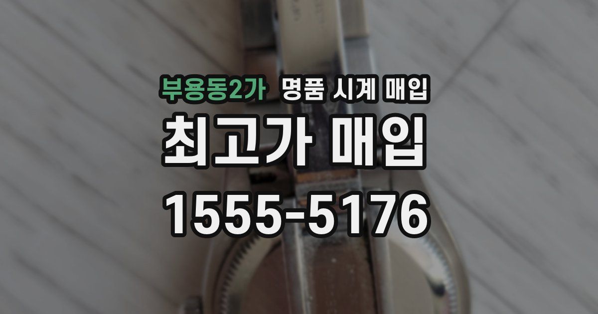 부용동2가 명품 시계 매입