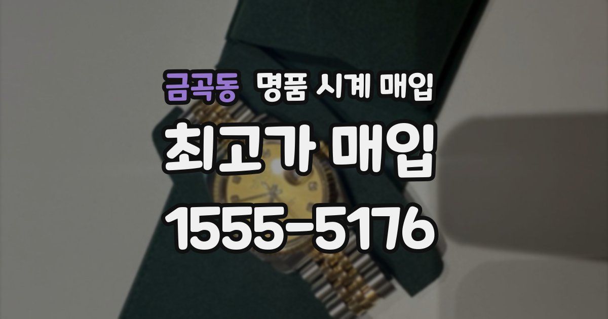 금곡동 명품 시계 매입