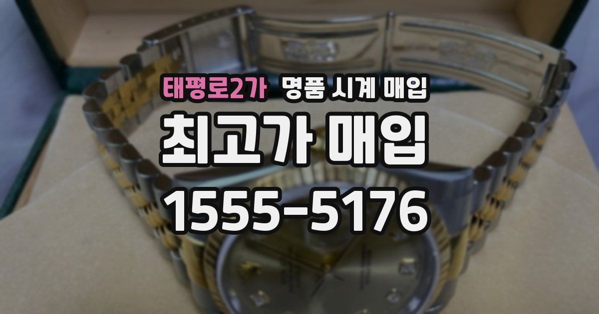 태평로2가 명품 시계 매입