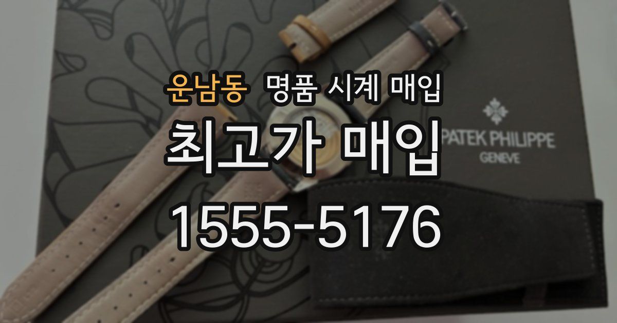 운남동 명품 시계 매입