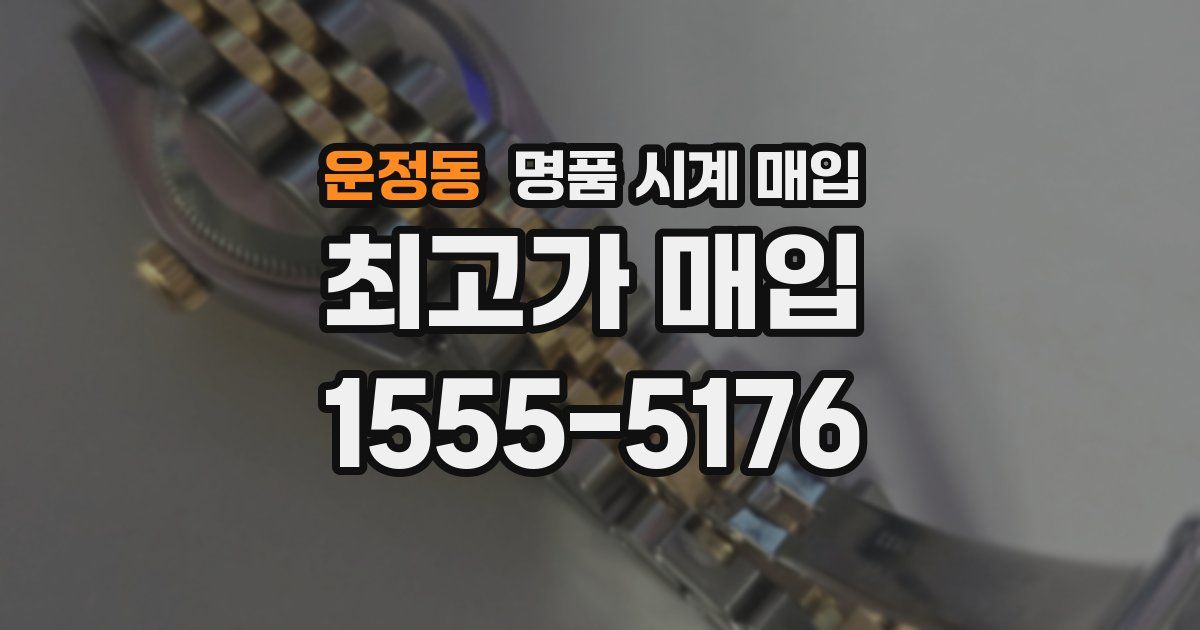 운정동 명품 시계 매입