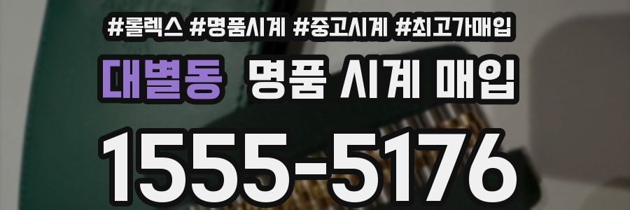 대별동 명품 시계 매입