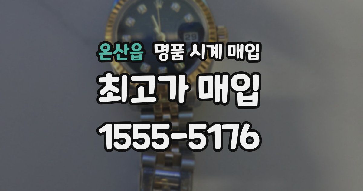 온산읍 명품 시계 매입