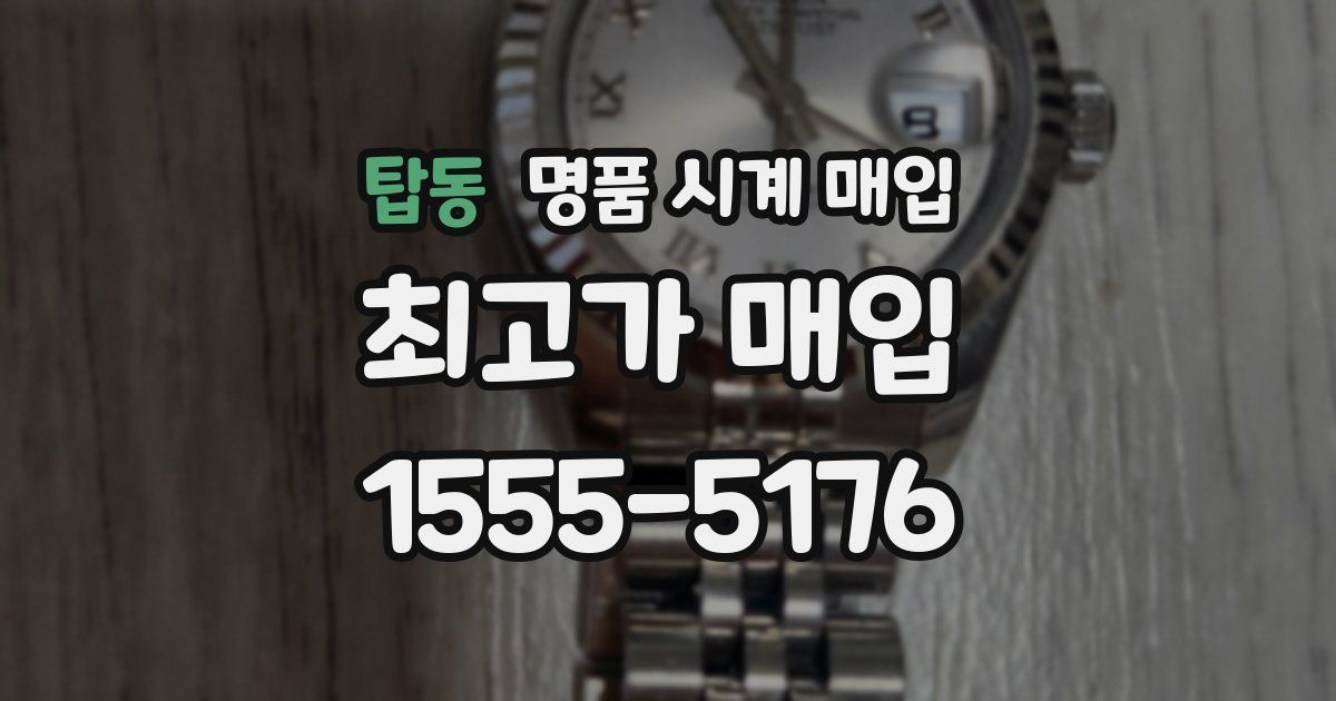 탑동 명품 시계 매입