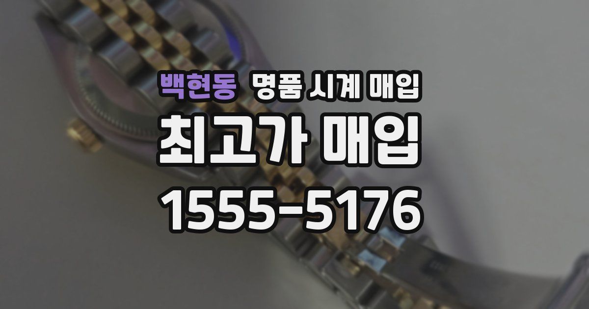백현동 명품 시계 매입