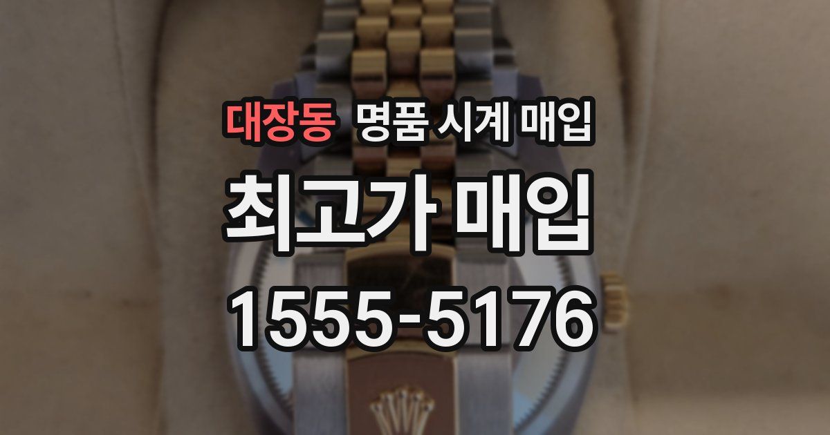대장동 명품 시계 매입