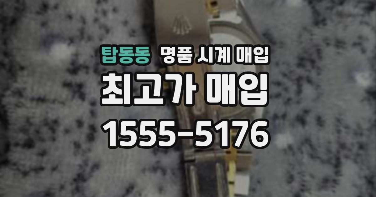 탑동동 명품 시계 매입