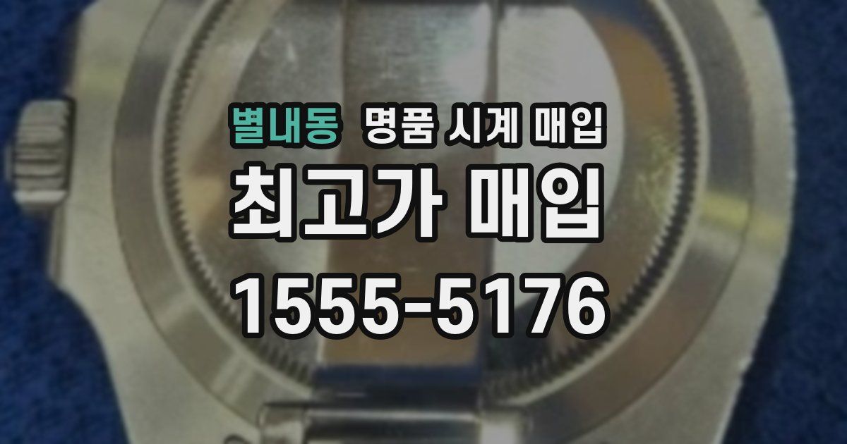 별내동 명품 시계 매입