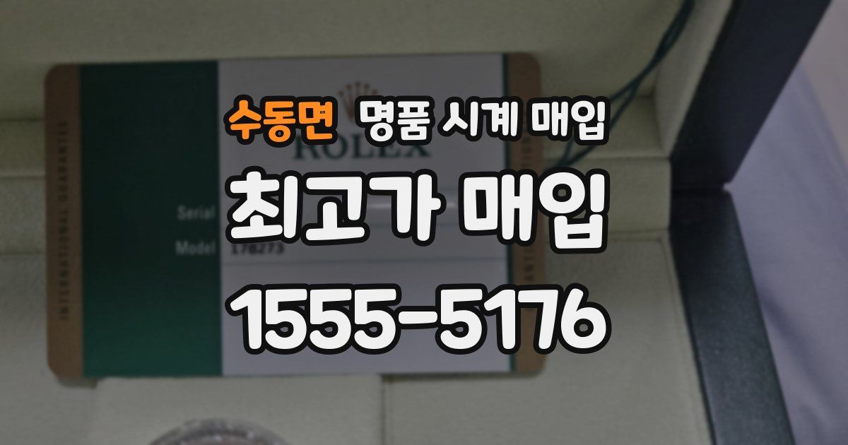 수동면 명품 시계 매입