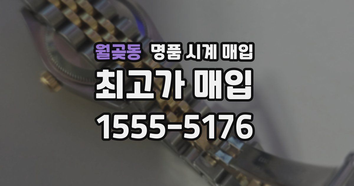 월곶동 명품 시계 매입