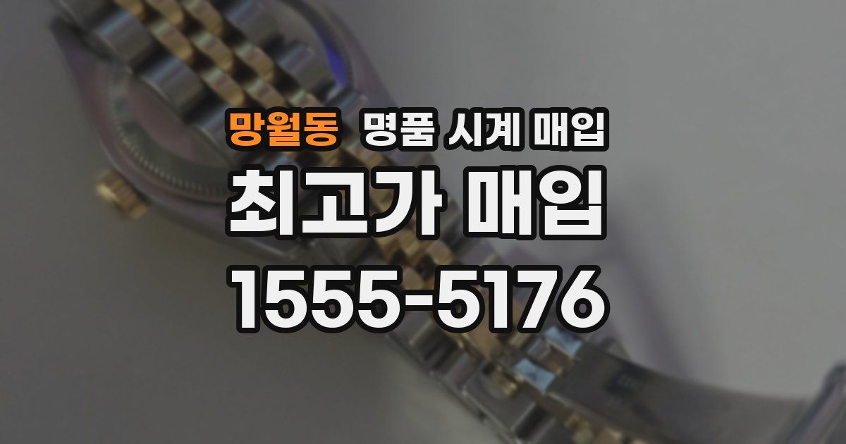 망월동 명품 시계 매입