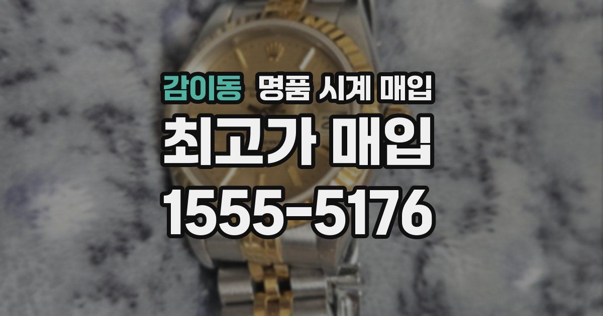감이동 명품 시계 매입