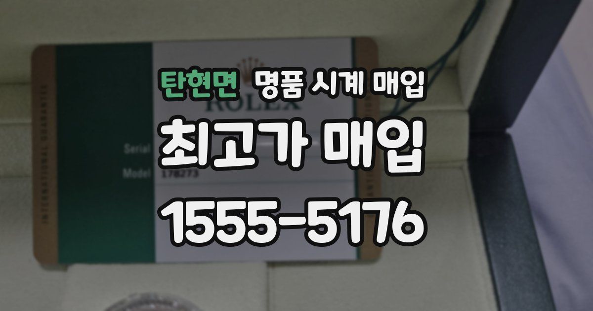 탄현면 명품 시계 매입